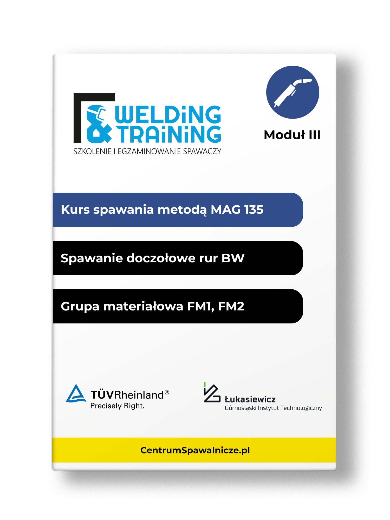 Kurs spawalniczy MAG 135 / spawanie doczołowe rur (BW) / FM1, FM2 / Welding & Training okładka